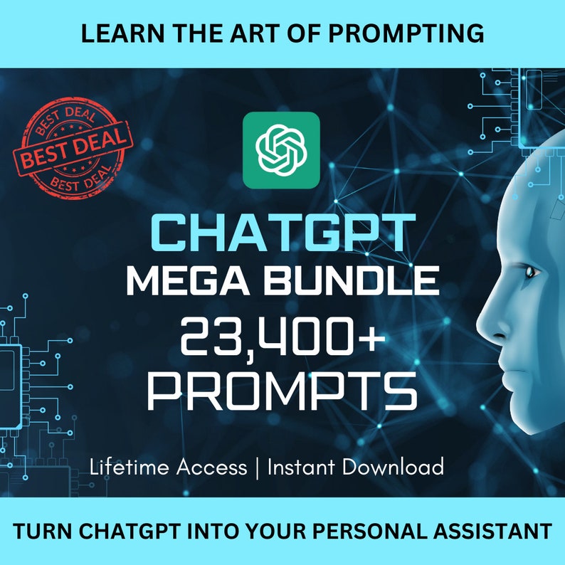 Ultimate ChatGPT Prompts Mega Bundle: Boost Your  Success with Digital Product Creation, SEO Strategies, Passive Income &  Marketing