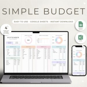 Excel Budget Planner for Google Sheets Budget Monthly Budget Spreadsheet Paycheck Budget Tracker Weekly Budget Template Biweekly Budget