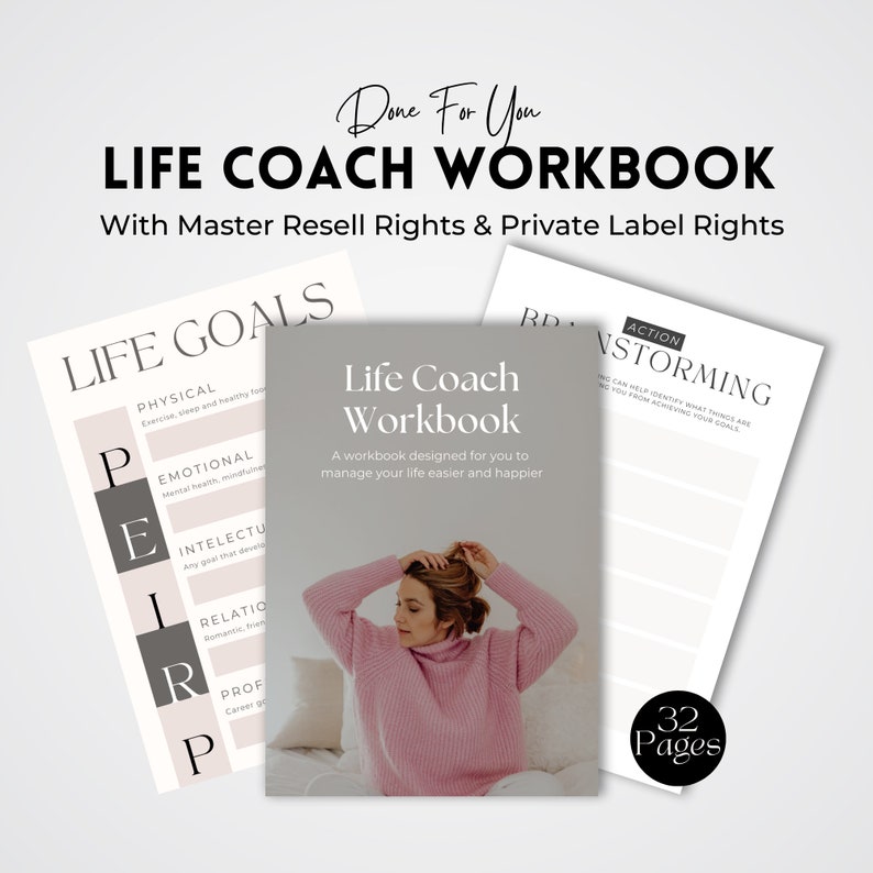 Master Resell Rights Life Coach | Life Coach Template | Private Label Rights | Life Coach Content | Wellbeing Canva Templates | PLR.