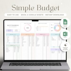 Excel Budget Planner Google Sheets Monthly Budget Spreadsheet Paycheck Budget Tracker Google Sheets Weekly Budget Template BiWeekly Budget