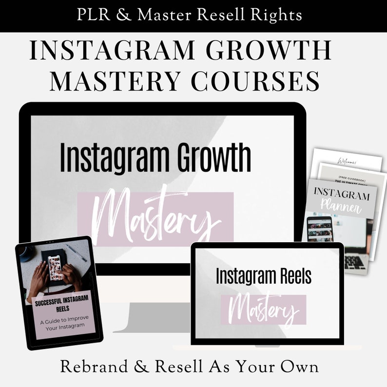 Digital Marketing Course Instagram Marketing Course Master Resell Rights Course MRR Digital Product Instant Download MRR Instagram Course