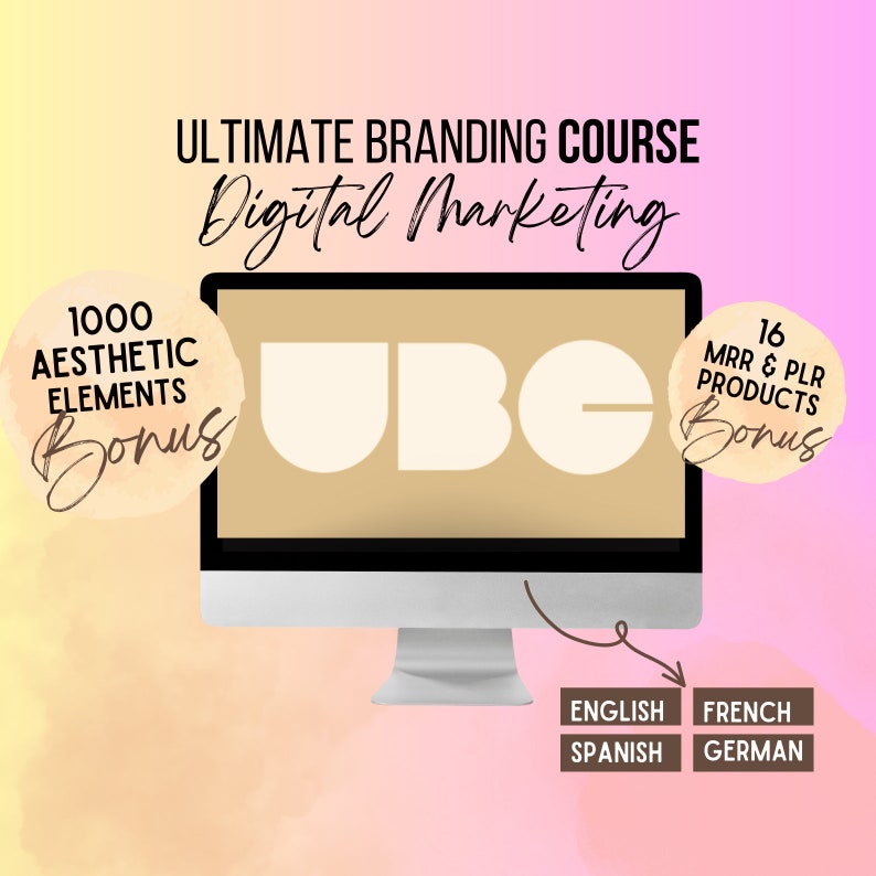Ultimate Branding Course UBC with Master Resell Rights MRR Digital Marketing Passive Income Online Course |