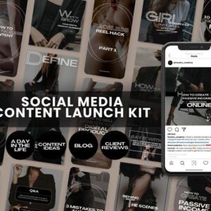 Instagram Launch Content Kit Dark Aesthetic With MRR