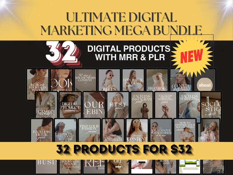 Ultimate Digital Marketing Bundle with MRR Resell Digital Products resell rights faceless instagram done for you digital products PLR DFY Ultimate Digital Marketing Bundle with MRR Resell Digital Products resell rights faceless instagram done for you digital products PLR DFY