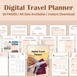 Travel Planner | Travel Itinerary Template | Travel Budget Planner | Packing list | Trip Planner | Holiday Planner | Goodnotes Planner