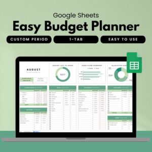 Budget Planner Google Sheets, Monthly Budget Spreadsheet, Paycheck Budget Template, Biweekly Budgeting, Expense Tracker, Bill Tracker