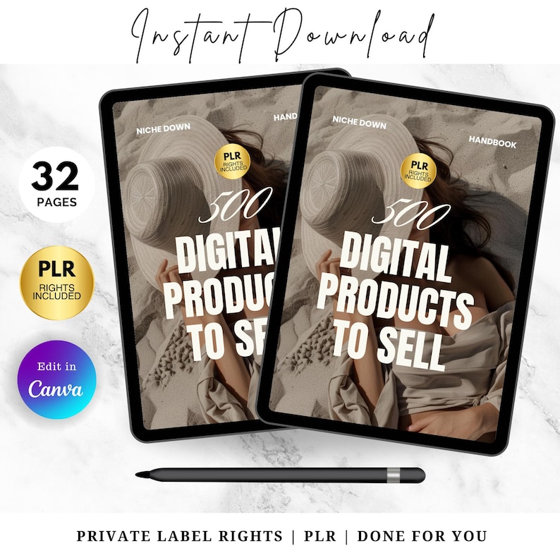 500 Digital Product Ideas | PLR eBook | Resell Rights | DFY Product Creation | Marketing Tips | Business Owner Resources