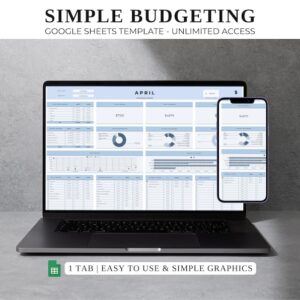 Budget Planner & Expense Tracker | Finance Spreadsheet | Paycheck Tracker | Google Sheets Template