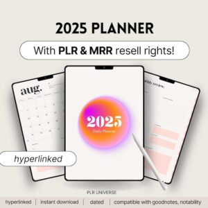 PLR 2025 Digital Planner, PLR Planner MRR Digital Planner Plr Digital Product Plr Planner Canva Plr Notebook Mrr Digital Product Plr Journal