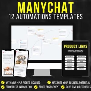 Manychat Automation, Manychat Templates, Email Templates, PLR Emails, MRR Emails, Done For You Marketing, Small Business Email Marketing