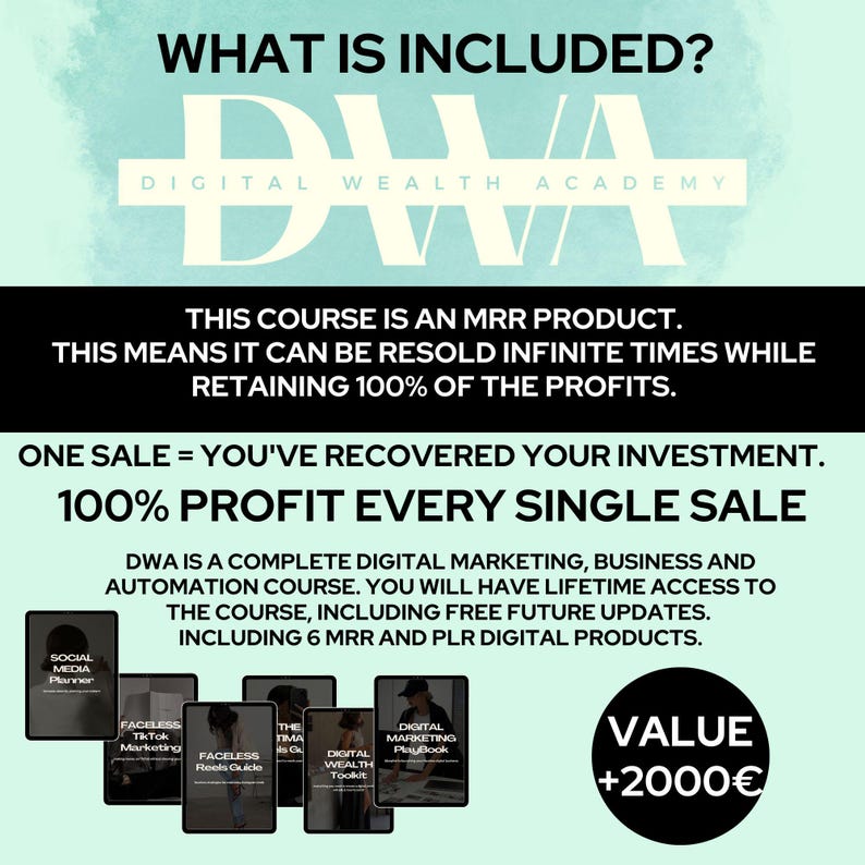 Digital Wealth Academy DWA Remastered Master Resell Right, Sneak peek guide |Monthly payment plan in 3 installments READ DESCRIPTION Digital Wealth Academy DWA Remastered Master Resell Right, Sneak peek guide |Monthly payment plan in 3 installments READ DESCRIPTION - Image 4