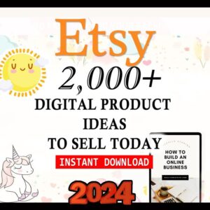 2000+ DIGITAL Products Ideas, Create And Sell Today, Passive Income,  Digital Downloads, Small Business Ideas, Bestsellers to Sell