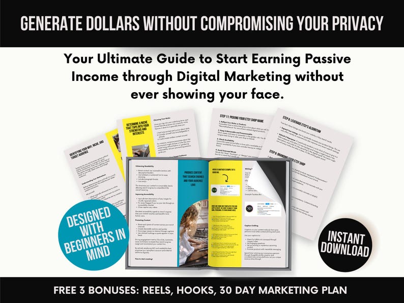 Faceless Digital Marketing Guide with MRR & PLR, Done for You Digital Marketing Course to Resell, Faceless Social Media Marketing Ebook Faceless Digital Marketing Guide with MRR & PLR, Done for You Digital Marketing Course to Resell, Faceless Social Media Marketing Ebook - Image 2