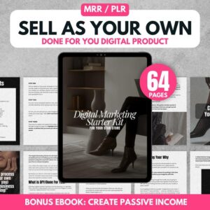 Digital Marketing Guide PLR MRR Guide with Master Resell Rights, Lead Magnet, Faceless Marketing, DFY Ebook for Beginner, Starter Kit Bundle