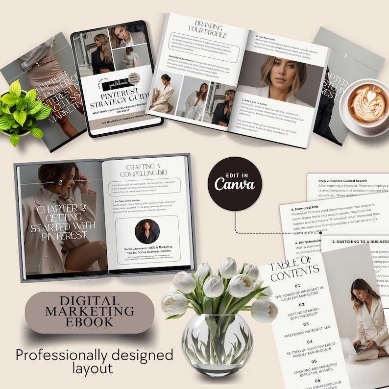 Faceless Pinterest Strategy eBook | Beginners Guidebook | Faceless Marketing | Digital Marketing | MRR & PLR | Edit in Canva | Customizable Faceless Pinterest Strategy eBook | Beginners Guidebook | Faceless Marketing | Digital Marketing | MRR & PLR | Edit in Canva | Customizable - Image 3