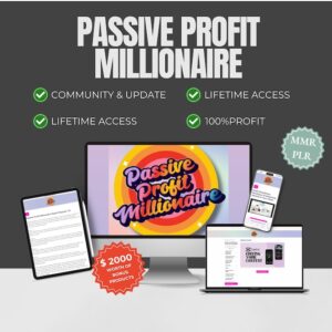 MRR Master Resell Rights, Passive Profit Millionaire Course, Digital Marketing Course Bundle, Done for You, Faceless Reels, Template PLR