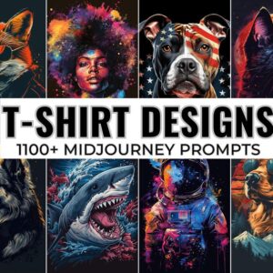 1000 T-shirt Designs Midjourney Prompts, AI Art, Midjourney Prompt, Midjourney AI Art, Learn Midjourney, Digital Art, AI Generate, Art Print