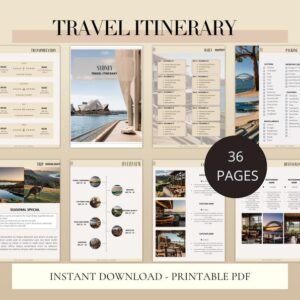 Mobile travel itinerary template,Travel planner pdf,Canva travel planner,mobile travel itinerary template