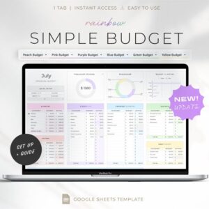 Budget Spreadsheet Template for Google Sheets, Monthly Weekly By Payckeck Budget, Bill Expense Spending Tracker, Personal Finance Dashboard.