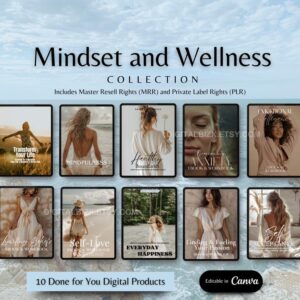 mindset wellness collection with master resell right and private label rights plr mrr ebooks self help book life coaching therapists coaches
