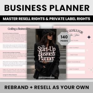 Start-Up Business Planner Workbook | For Aspiring Entrepreneurs | DFY Small Business Planner | Master Resell Rights + Private Label Rights