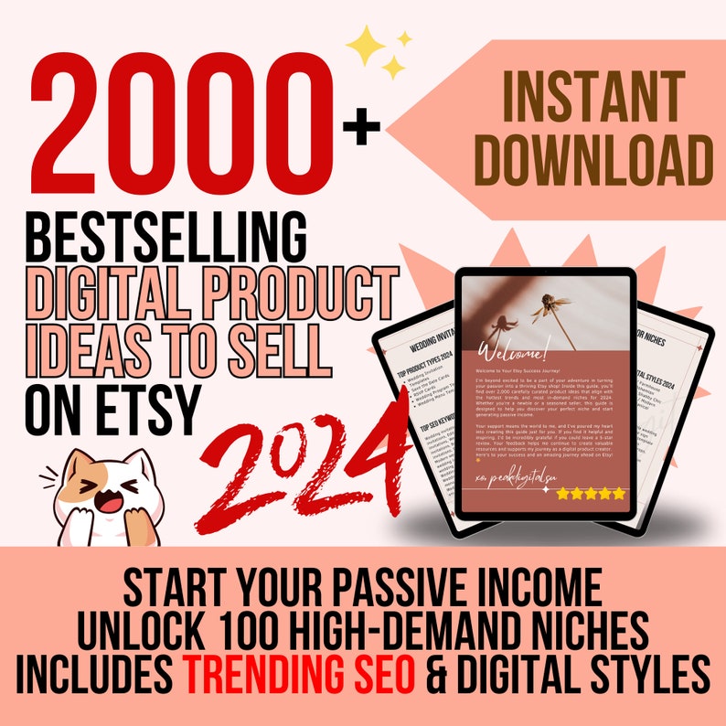 2024  Digital Product Ideas: 2000+ High-Demand, Bestselling Products for Passive Income & Small Business Success | Start Today!