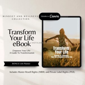 transform your life ebook w master resell right and private label rights plr mrr self help therapy ebook mrr coaching meditation challenge