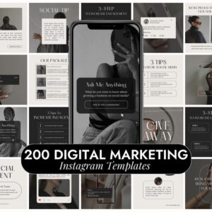 Digital Marketing Agency Templates | Faceless Marketing Social Media Posts | Digital Marketing Canva | Virtual Assistant Aesthetic Posts