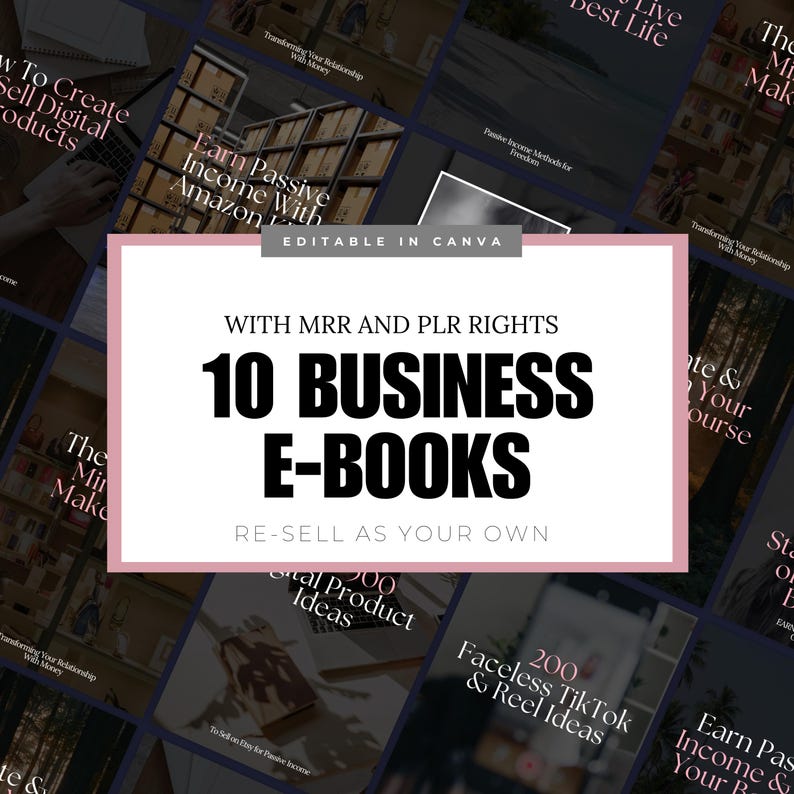 Business E-Book Bundle MRR and PLR | Master Resell Rights, Digital Product To Resell, , Ebook Digital Product, Freebies Included