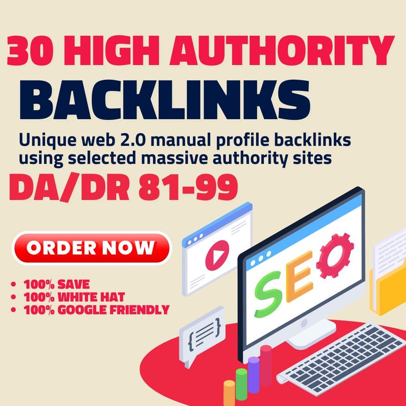 Expert Website Seo: High Domain Authority 30 Backlinks & DA-DR 81-99 Website SEO Package -Seo services -Boost Seo Link Building
