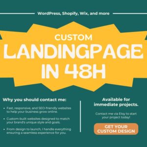 Custom Landing Page Design Service | Fast & Professional web design in 48 Hours
