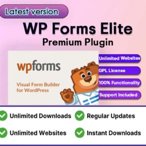 WPForms Elite (Better than Pro) v1.9.1.2 Drag & Drop WordPress Form Builder Plugin GPL License Latest Version Websites Lifetime Updates