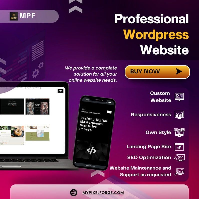 Custom Elementor WordPress Website Design | 1 Page, Professional, Responsive & SEO Optimized