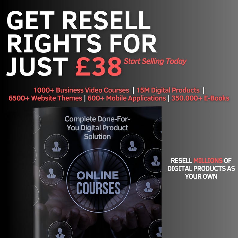 Ultimate 2800+ Online Courses Bundle + 28 Million Bonus Digital Products | PLR, MRR, Resell Rights