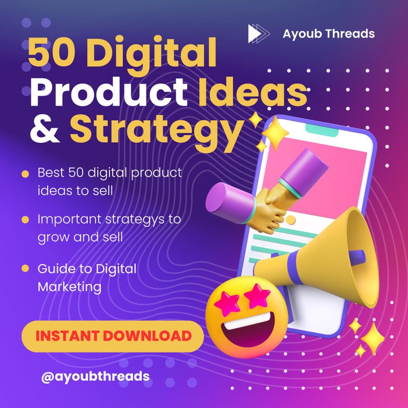 Complete Digital Product Guide 50 Ideas to Sell Digital Products Create and Market Digital Products Online Business Strategy