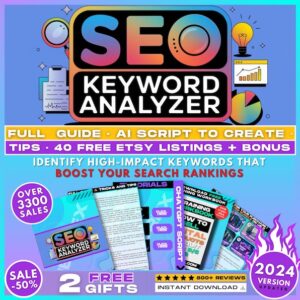 ChatGPT SEO Keyword Analyzer Prompt, SEO Optimization, Keyword Research, Content Strategy, Search Marketing, SEO Tools, Web Traffic
