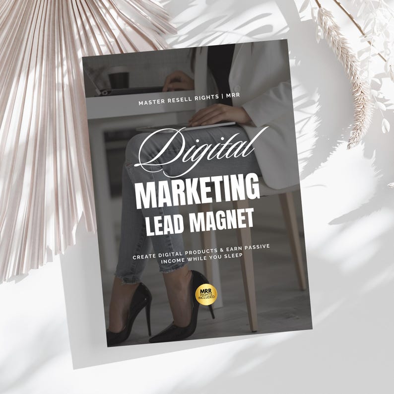 Digital Marketing Lead Magnet | PLR Ebook | MRR Template | Resell Rights | Faceless Marketing | Done-For-You Digital Product | DFY