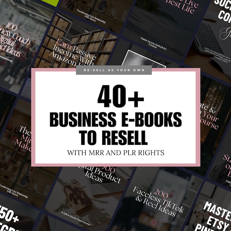 40 MRR and PLR E-Book Bundle Passive Income | Master Resell Rights, Digital Product To Resell, , Ebook Digital Product, Business