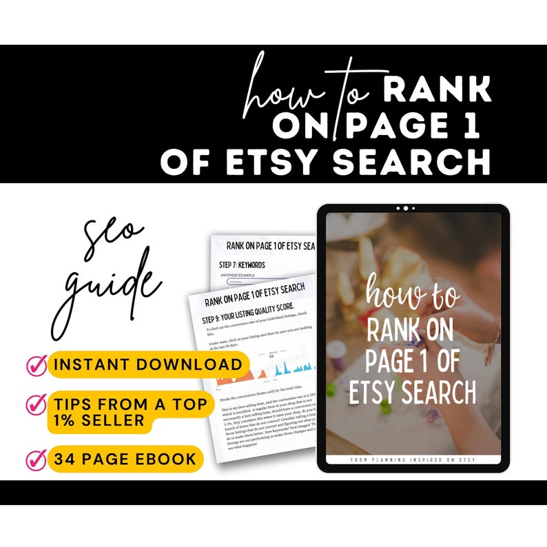 SEO Help, Instant Download  SEO Guide,  Sellers SEO Tips,  Shop Help, How