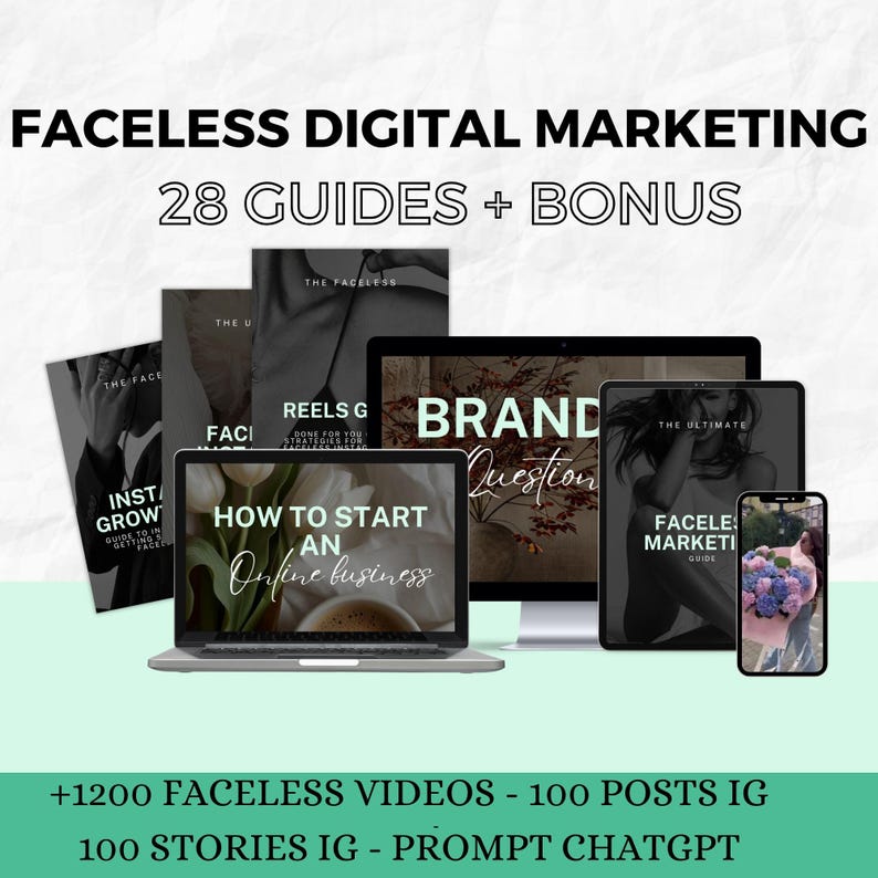 Bundle Digital Marketing Guides, Instagram and TikTok Guides with MRR and PLR Resell Rights, Done-For-You, Digital Products faceless Bundle Digital Marketing Guides, Instagram and TikTok Guides with MRR and PLR Resell Rights, Done-For-You, Digital Products faceless - Image 2