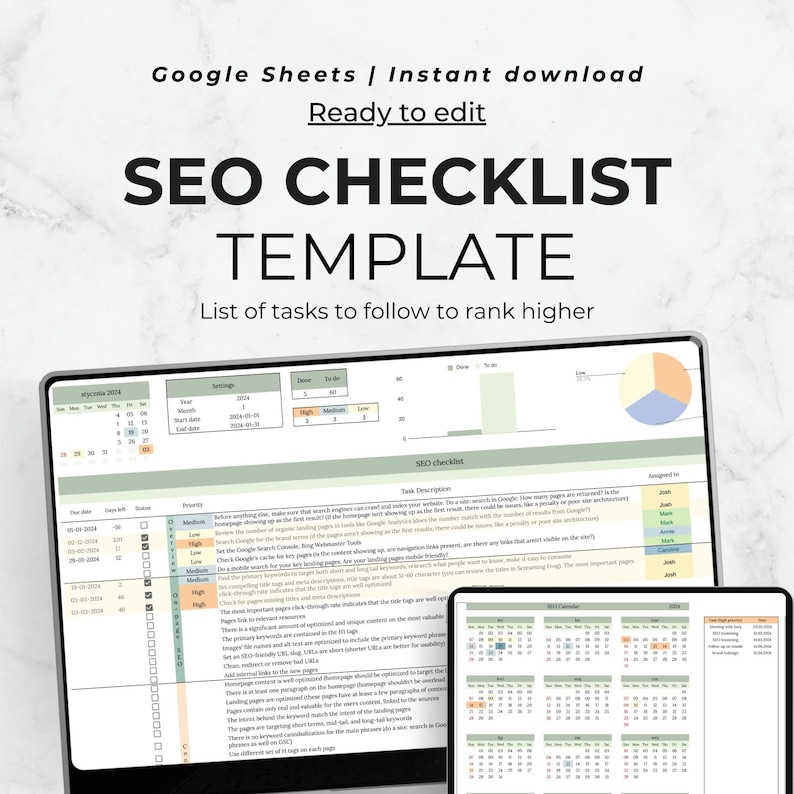 SEO Audit Template to download: On-page & off-page