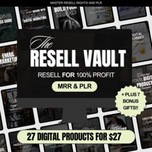 Digital Marketing Bundle Resell Ready Vault PLR MRR Products | Faceless Marketing Digital Products Passive Income | Done for You Bundle