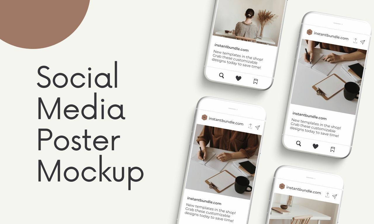 social media poster mockup